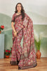 Maroon Pure Floral Digital Print A Fusion Of Tradition And Modern Art Saree