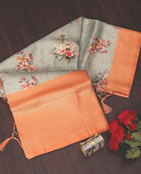 Radiate Beauty of Wrapped in softy Silk Saree