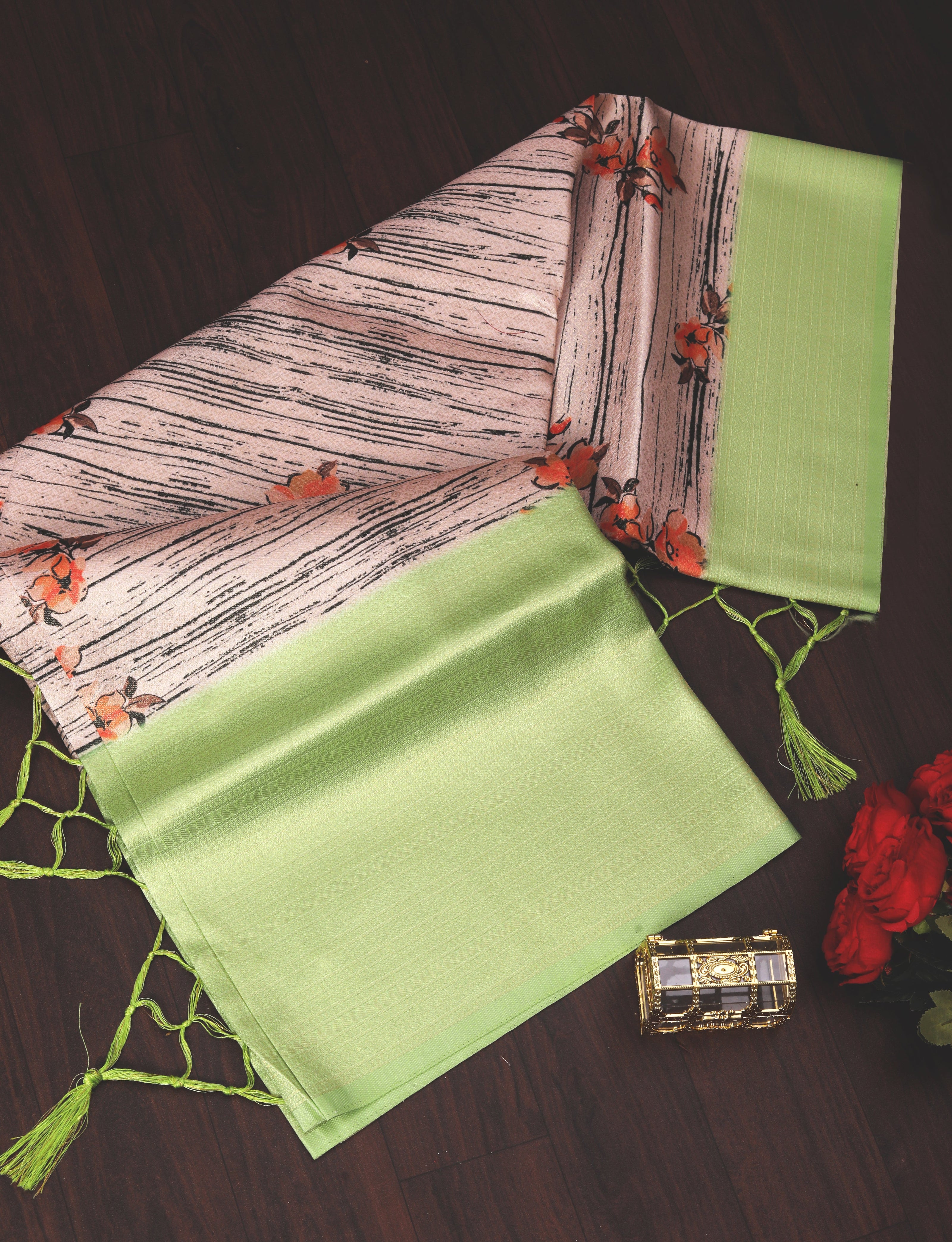 Exquisite Handloom Saree With Contemporary Ikkat Design