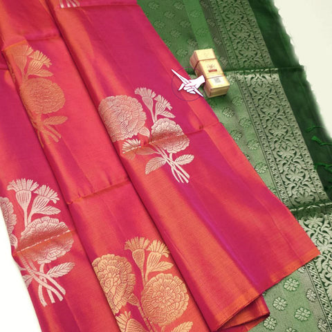 Varnam Vibes Peach Silk Saree With Appealing Premium Quality
