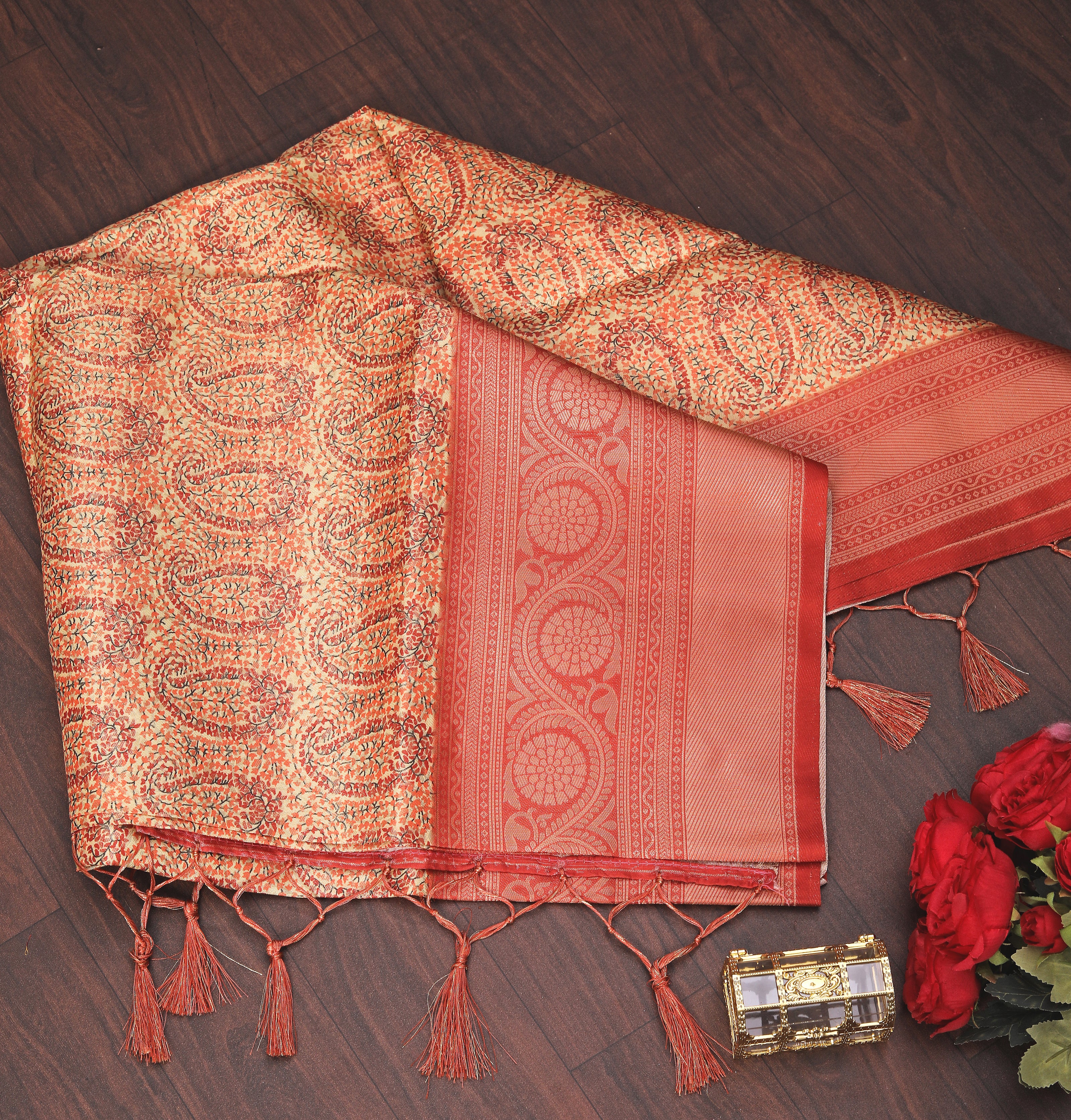 Softy Silk Where Grace Meets Comfort with Pashmina print