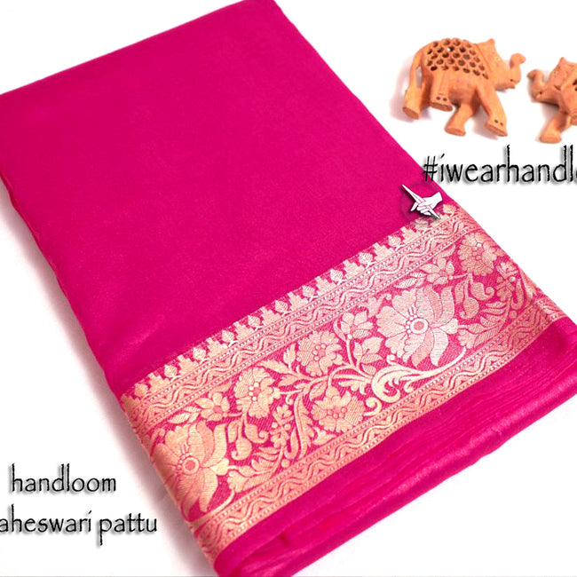 Silken Spark Engaging Rani Tissue Saree With Classic Touch