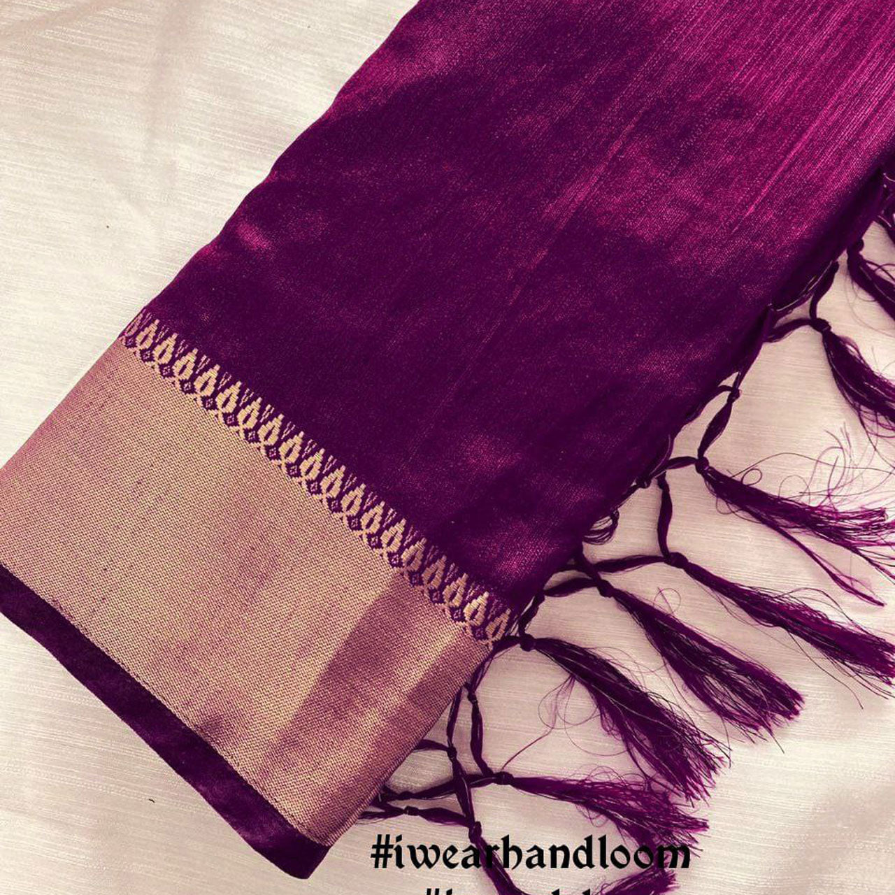Purple Moonlight Chiffon Zari Saree In Handloom Galaxy Silk Finish