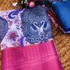 Pink Color Nylon Digital Printed Beautiful Saree
