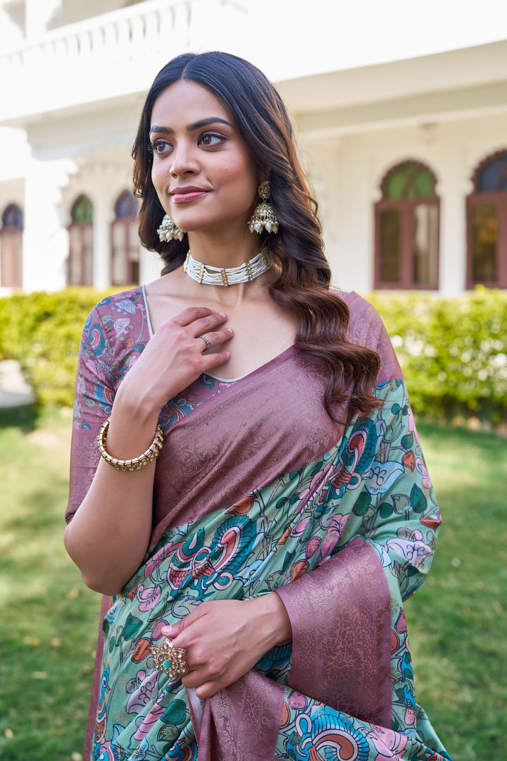 Trend Alert: Modern Digital Prints on Traditional Raw Silk Sarees