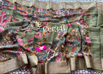 Green Elevate Your Wardrobe With This Beautiful Kalamkari Saree.