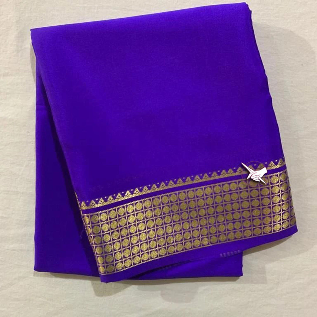 Purple Kubera Pattu Soft Silk Digital Printed Saree With Unstitched Blouse