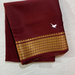 Maroon Elegant Mysore Soft Silk Saree Plain Look Zari Border And Trendy Blouse