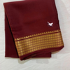 Maroon Elegant Mysore Soft Silk Saree Plain Look Zari Border And Trendy Blouse