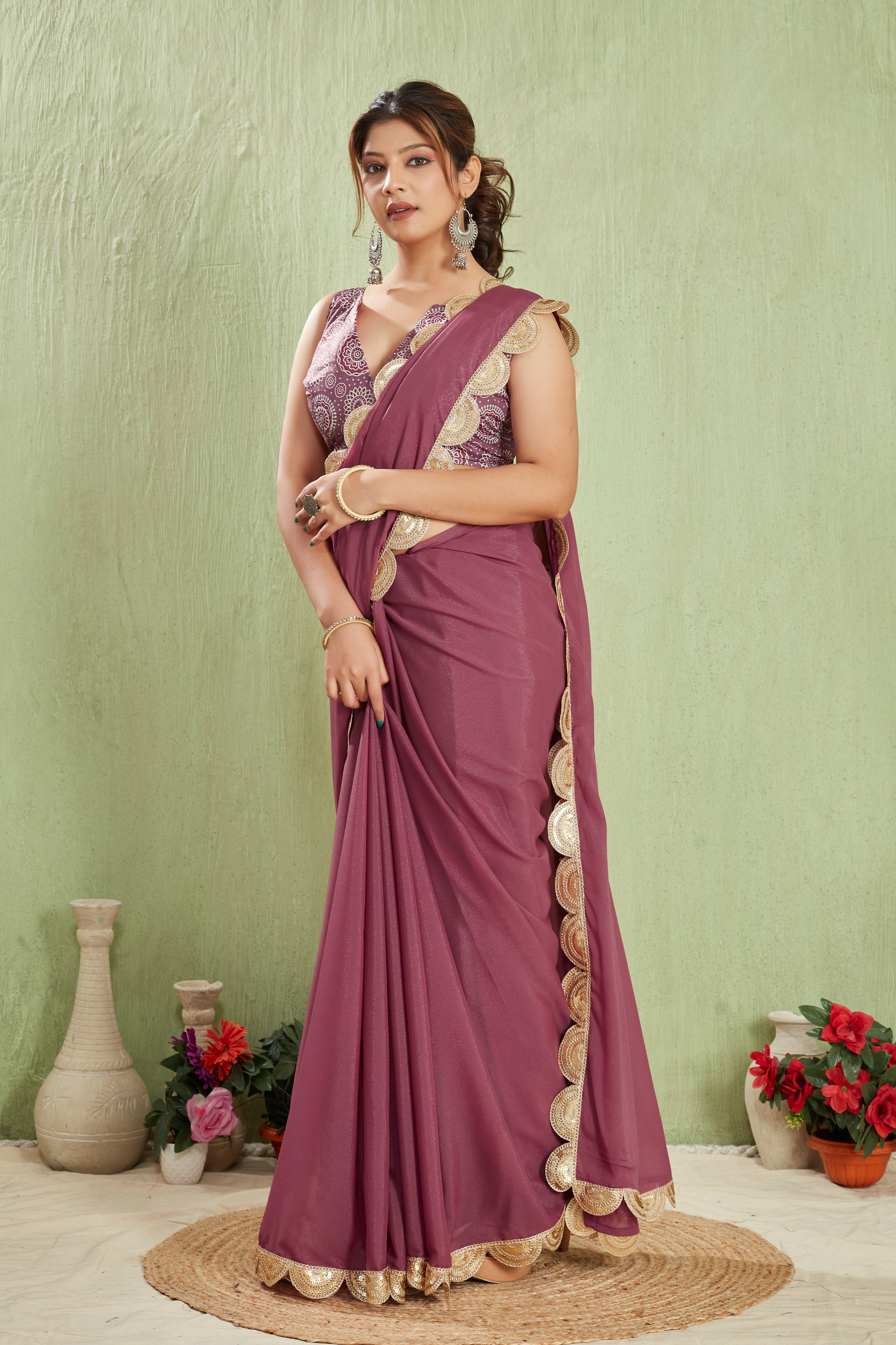 Fancy Lace Border Tissue Silks for Every Occasion