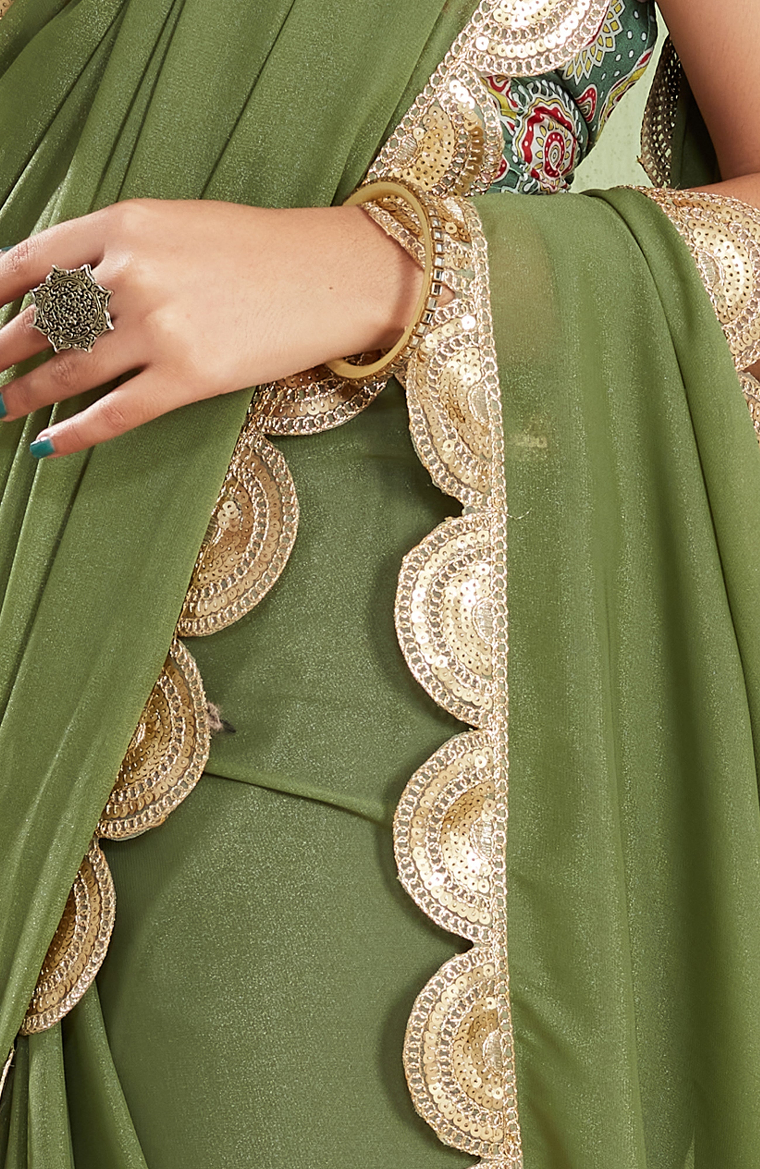 Radiate Royalty in Tissue Silk with Luxe Lace Details