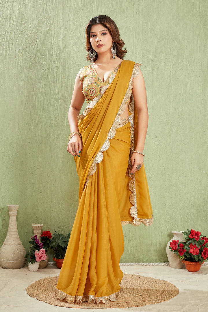 '- Explore Our Collection of Soft Tissue Silk with Lace Embellishments