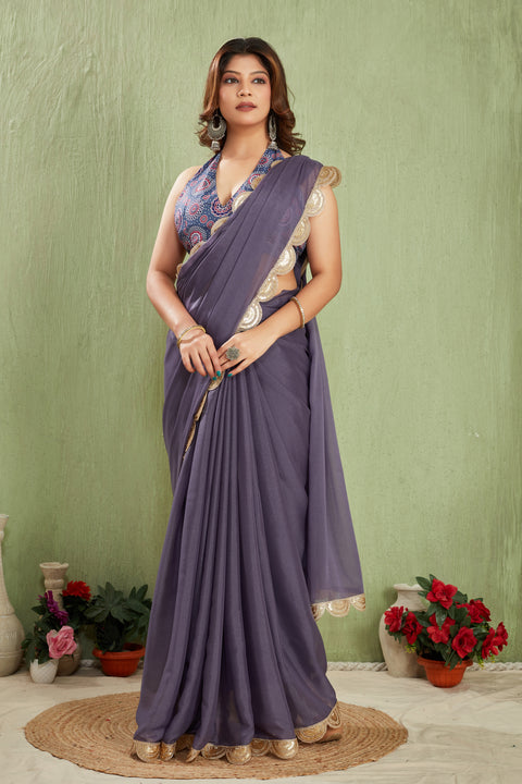 Lightweight Tissue Silk Sarees Featuring Chic Lace Borders