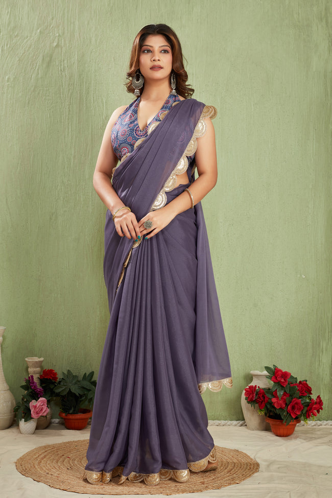 Lightweight Tissue Silk Sarees Featuring Chic Lace Borders