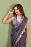 Lightweight Tissue Silk Sarees Featuring Chic Lace Borders