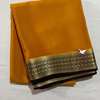 Exclusive Zari BorderOrange  Colour Plain Mysore Silk Saree.