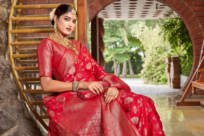 Alluring Green And Pink Soft Silk Saree