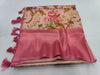 Stunning Pink Soft Silk Saree With Kubera Pattu Weave And Designer Prints