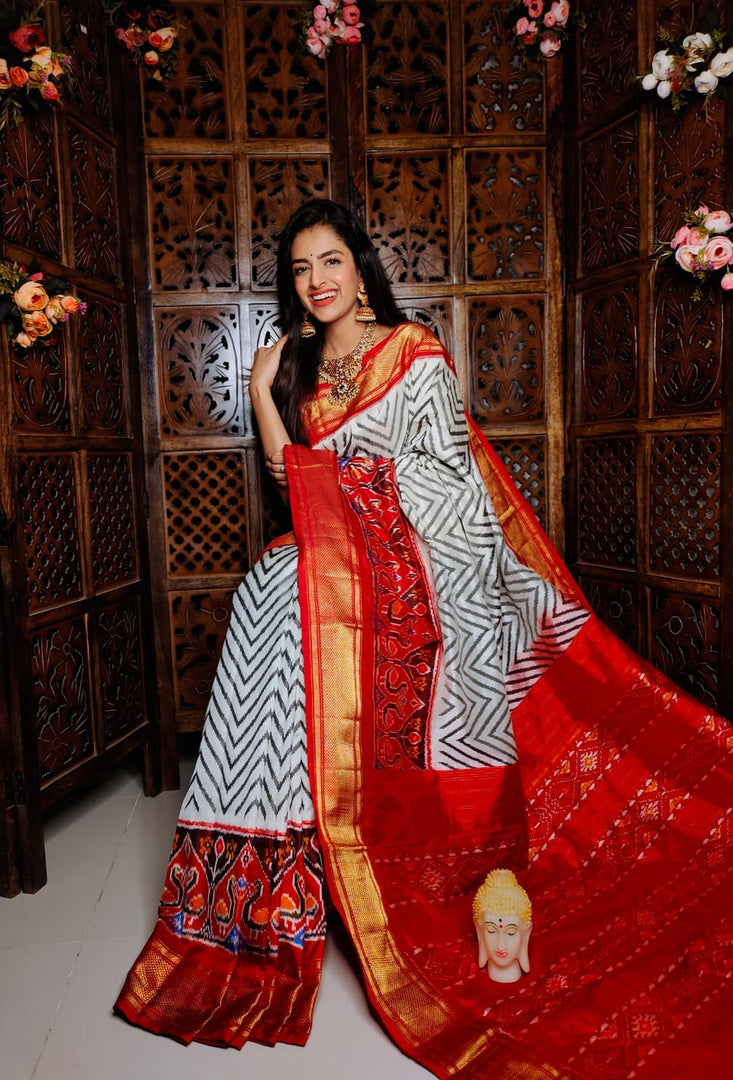 Kanchi Printed handloom Soft Silk Saree