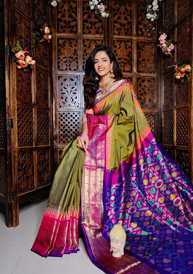 Kanchi Printed handloom Soft Silk Saree