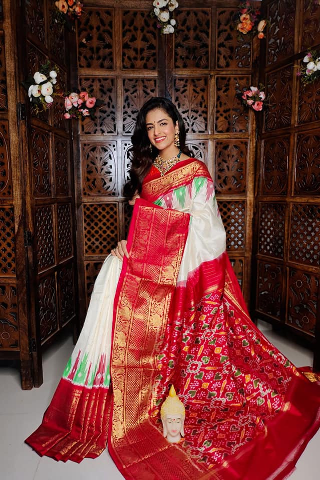 Kanchi Printed handloom Soft Silk Saree