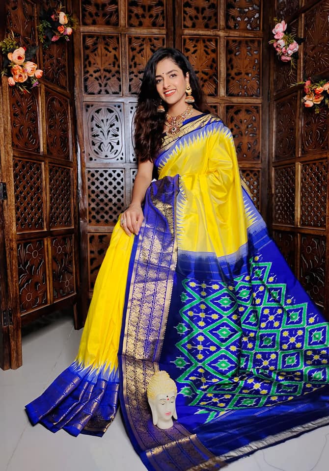 Kanchi Printed handloom Soft Silk Saree