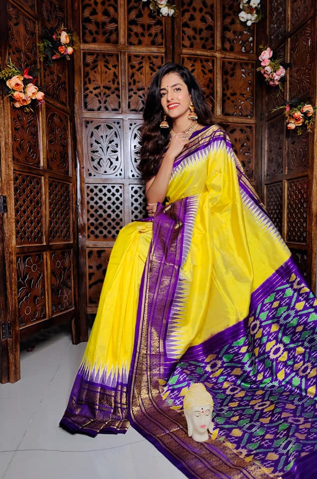 Kanchi Printed handloom Soft Silk Saree