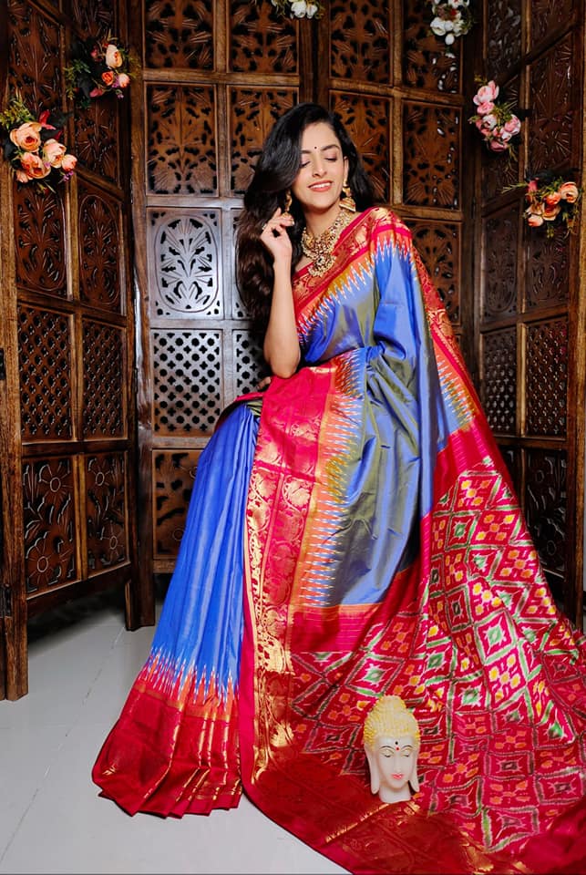 Kanchi Printed handloom Soft Silk Saree