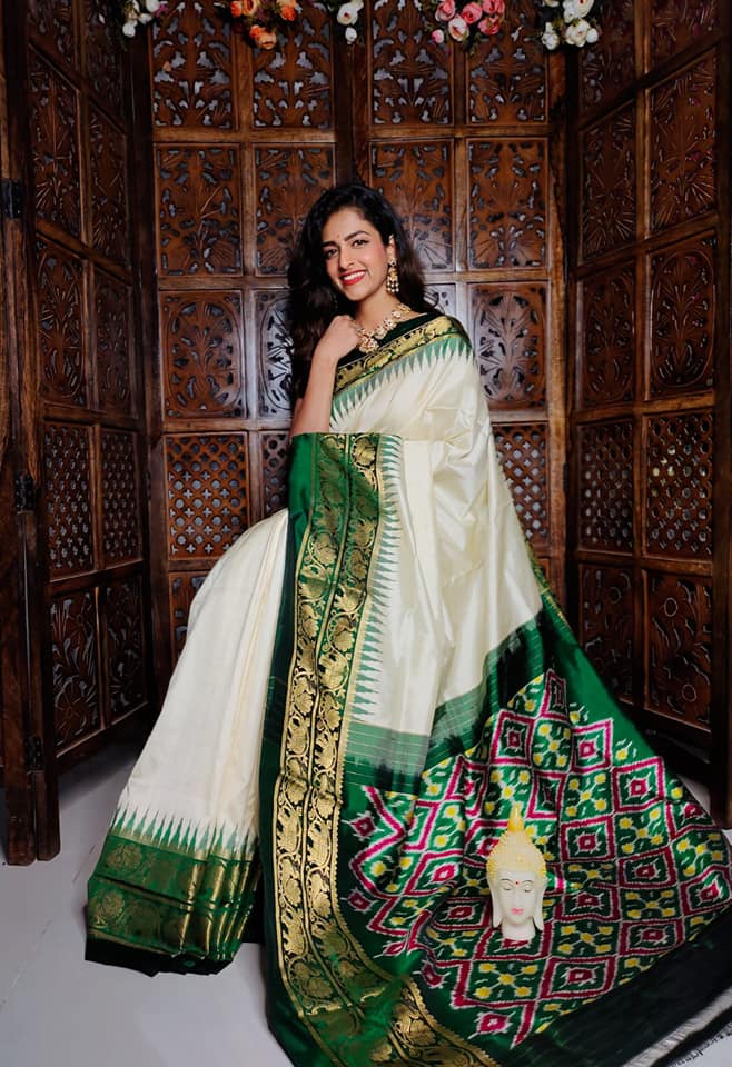 Kanchi Printed handloom Soft Silk Saree