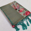 Timeless Blue Soft Silk Saree With Kubera Pattu Border And Digital Patterns