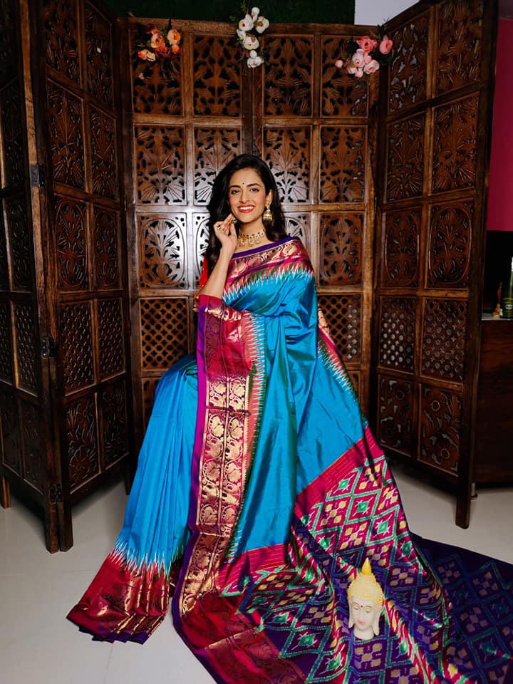 Kanchi Printed handloom Soft Silk Saree