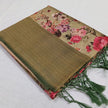 Classic Green Digital Printed Kubera Pattu Saree In Smooth Soft Silk