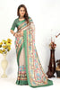 Grace In Every Drape Beige Viscose Georgette Silk Saree