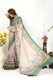 Grace In Every Drape Beige Viscose Georgette Silk Saree