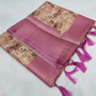 Soft And Flowing Pink Digital Print Saree In Pure Soft Silk