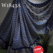 Navy Blue Essence Elegant Fancy Digital Silk Drape Saree
