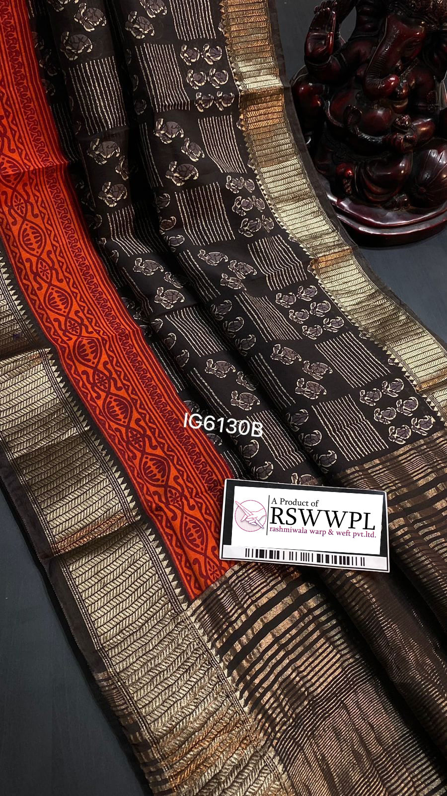 Festive Wear Assam Pattu Saree Black Soft Silk With Fancy Digital Pattern