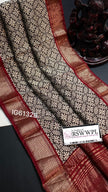 Women Blue Color Floral Print Silk Saree
