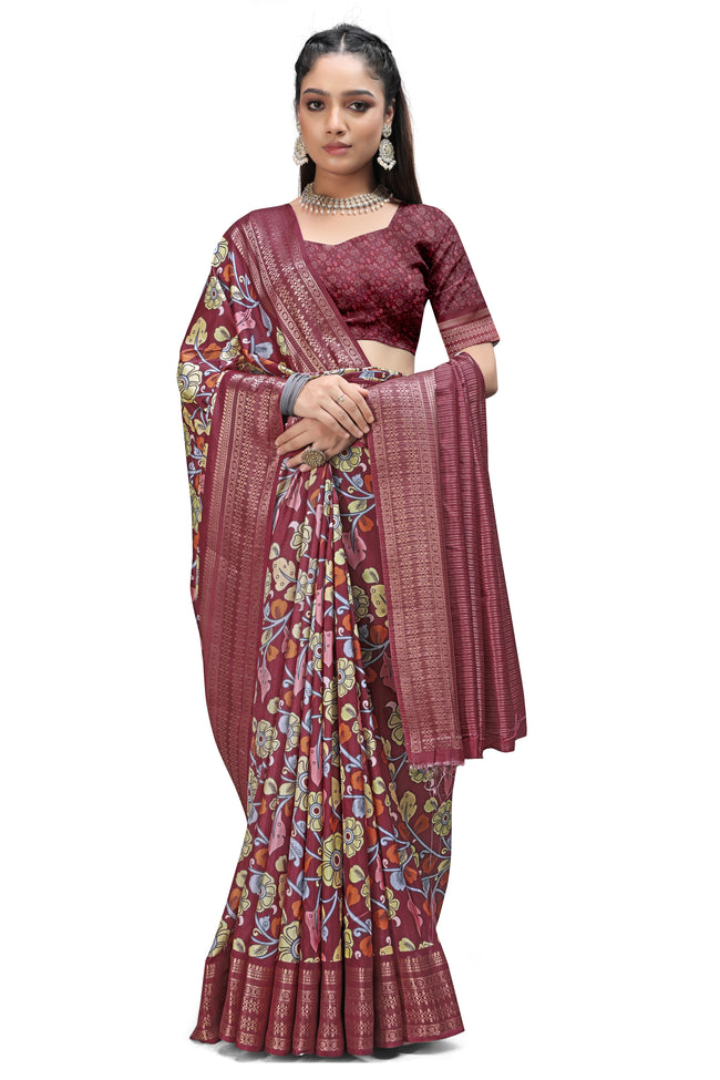 Elegant Kalamkari Print Sarees Online