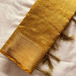 Soft Radiance Golden Galaxy Chiffon Silk Saree With Classic Zari Work