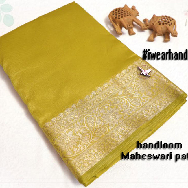 Woven Whispers Yellow Tissue Soft Silk Classic Weaving Saree