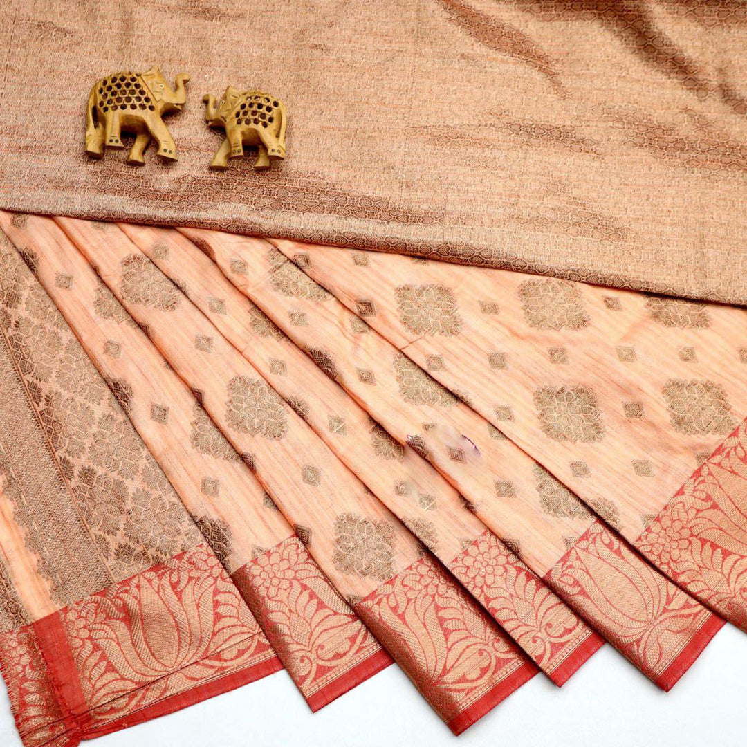 Peach Regal Threads Saree
