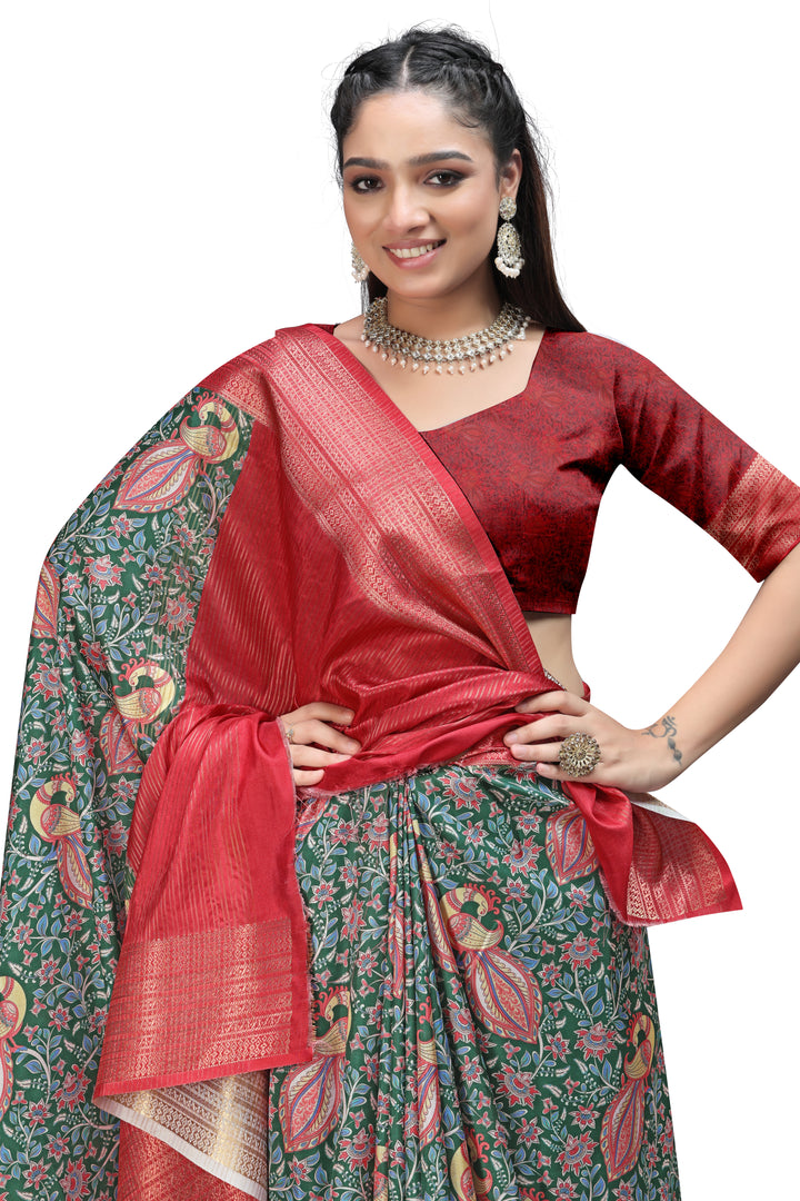 Authentic Kalamkari Print Handloom Sarees