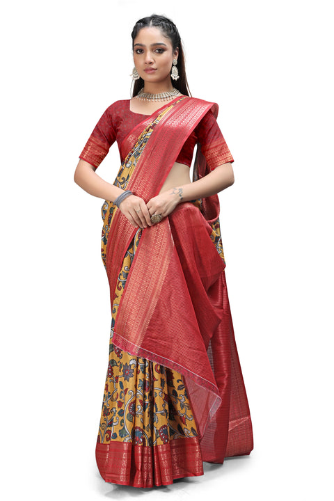 Digital Kalamkari Print Sarees Online