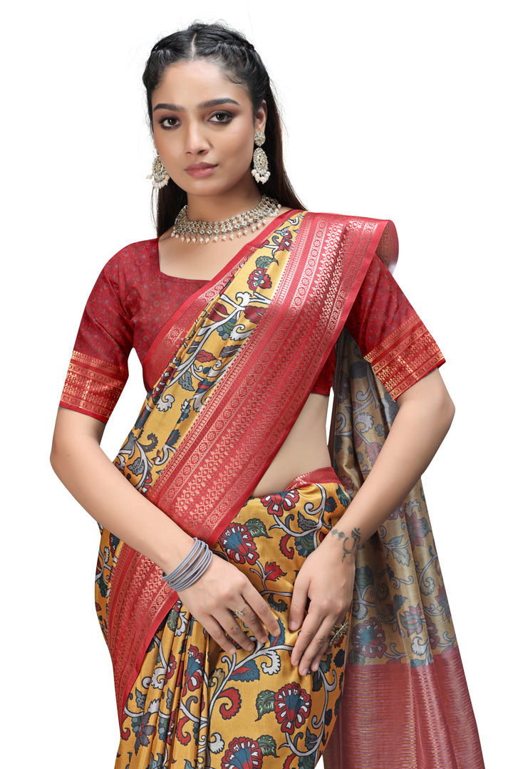 Digital Kalamkari Print Sarees Online