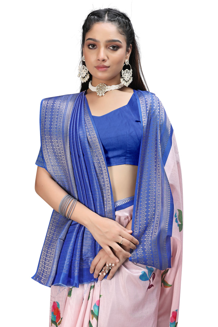Designer Kalamkari Print Silk Sarees