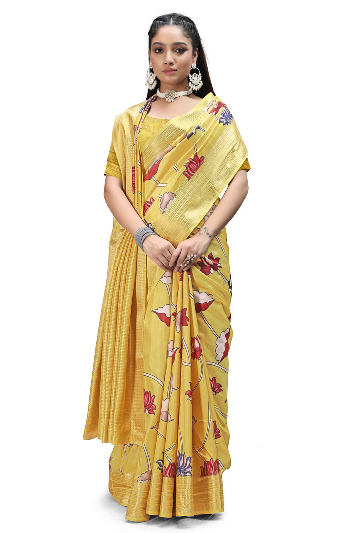Latest Kalamkari Print Sarees Collection