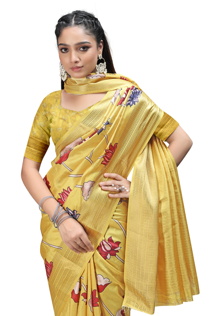 Latest Kalamkari Print Sarees Collection