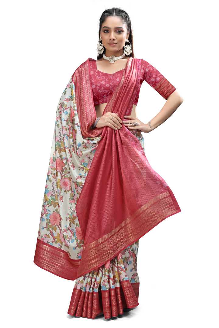 Exclusive Kalamkari Print Party Wear Sarees