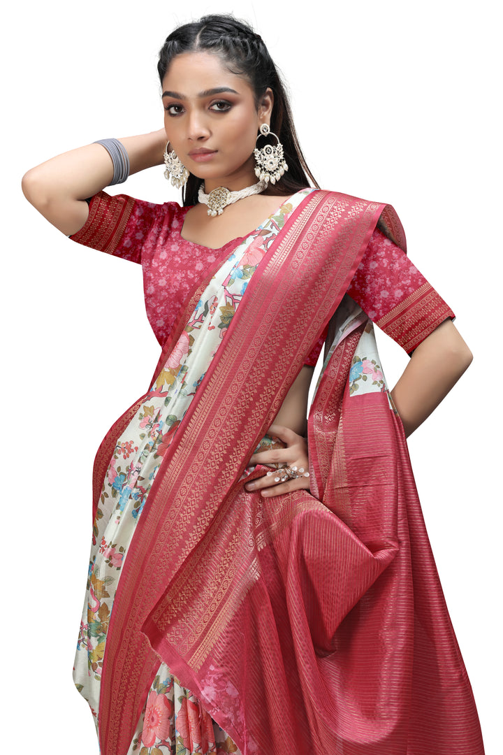 Exclusive Kalamkari Print Party Wear Sarees